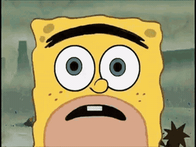 A Close Up Of A Cartoon Character 'S Face With A Surprised Expression GIF