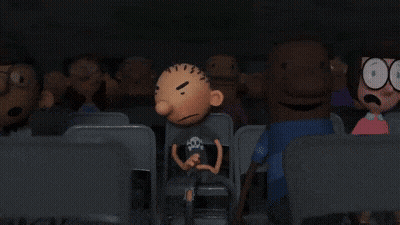 A Close Up Of A Cartoon Character 'S Face With A Surprised Expression GIF
