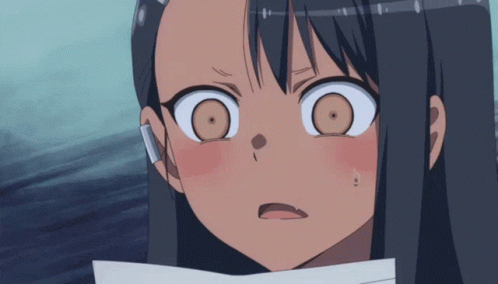 A Close Up Of A Cartoon Character 'S Face With A Surprised Look On Her Face GIF
