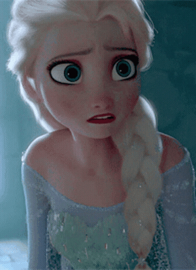 A Close Up Of A Cartoon Character 'S Face With A Surprised Look On Her Face GIF