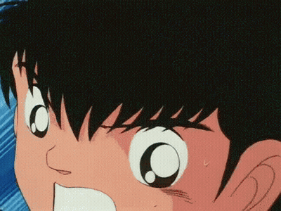 A Close Up Of A Cartoon Character 'S Face With A Surprised Look On His Face . GIF