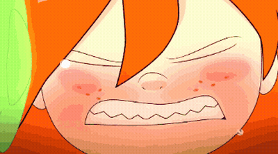A Close Up Of A Cartoon Character 'S Face With A Tear Coming Out Of It GIF