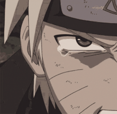 A Close Up Of A Cartoon Character 'S Face With A Tear Running Down His Cheek GIF