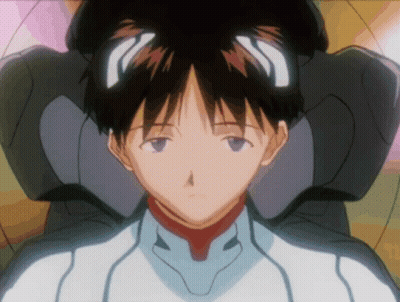 A Close Up Of A Cartoon Character 'S Face With A White Y On His Head GIF
