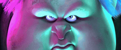 A Close Up Of A Cartoon Character 'S Face With An Angry Look On His Face GIF