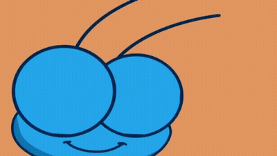 A Close Up Of A Cartoon Character 'S Face With Big Eyes GIF