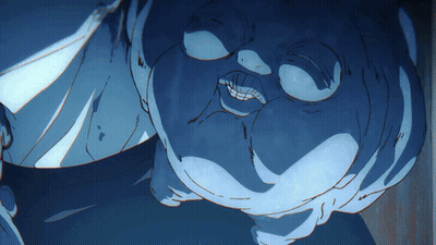 A Close Up Of A Cartoon Character 'S Face With Big Eyes GIF
