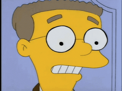 A Close Up Of A Cartoon Character 'S Face With Big Eyes GIF