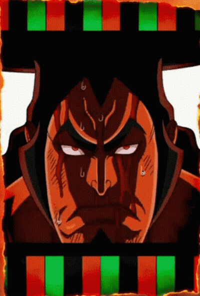 A Close Up Of A Cartoon Character 'S Face With Blood Coming Out Of It GIF