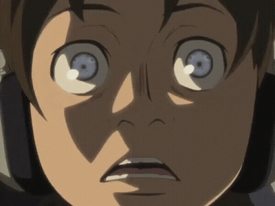 A Close Up Of A Cartoon Character 'S Face With Blue Eyes GIF