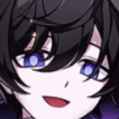 A Close Up Of A Cartoon Character 'S Face With Blue Eyes . GIF