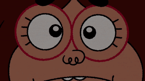 A Close Up Of A Cartoon Character 'S Face With Braces GIF