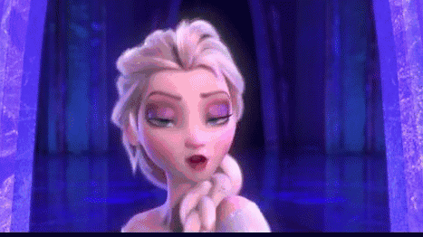 A Close Up Of A Cartoon Character 'S Face With Her Eyes Closed And Her Mouth Open . GIF