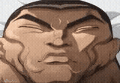 A Close Up Of A Cartoon Character 'S Face With His Eyes Closed And A Beard . GIF