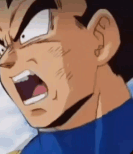 A Close Up Of A Cartoon Character 'S Face With His Mouth Wide Open . GIF