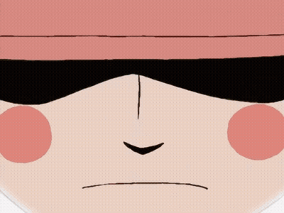 A Close Up Of A Cartoon Character 'S Face With Pink Circles On His Cheeks GIF