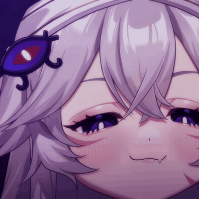 A Close Up Of A Cartoon Character 'S Face With Purple Eyes GIF