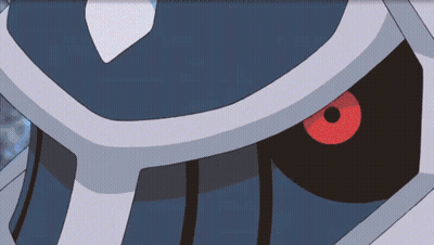 A Close Up Of A Cartoon Character 'S Face With Red Eyes GIF