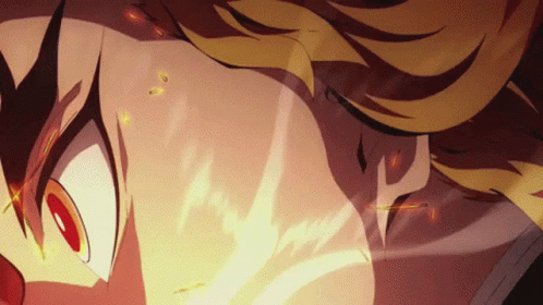 A Close Up Of A Cartoon Character 'S Face With Red Eyes GIF