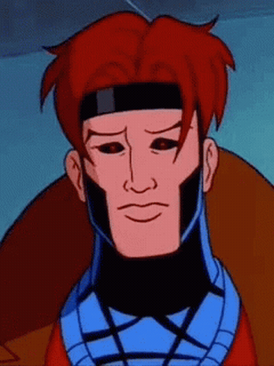 A Close Up Of A Cartoon Character 'S Face With Red Hair And A Headband On . GIF
