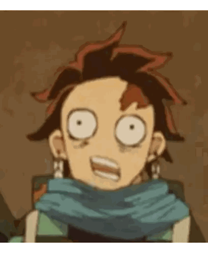 A Close Up Of A Cartoon Character 'S Face With Tears Coming Out Of His Eyes Sticker