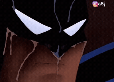 A Close Up Of A Cartoon Character 'S Face With The Caption A8j On The Bottom GIF