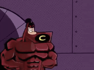 A Close Up Of A Cartoon Character 'S Foot With A Purple Circle Around It . GIF