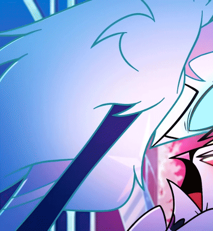 A Close Up Of A Cartoon Character 'S Mouth With A Blue Background GIF