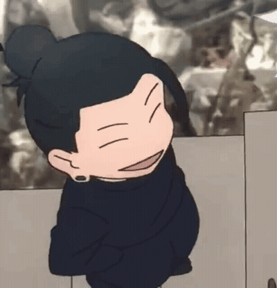 A Close Up Of A Cartoon Character Standing Next To A Wall . GIF