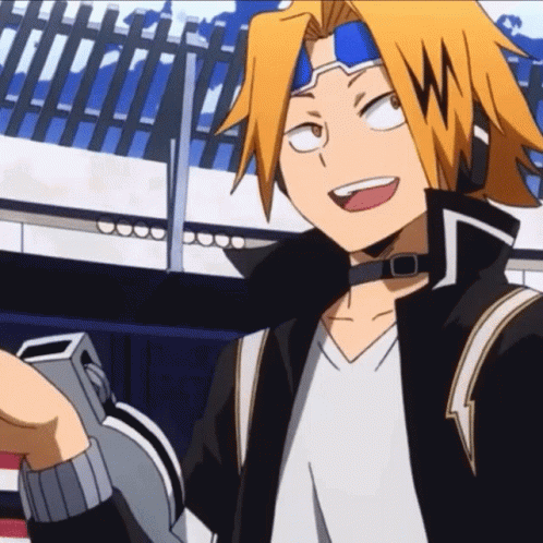 A Close Up Of A Cartoon Character Wearing A Headband And A Jacket . GIF