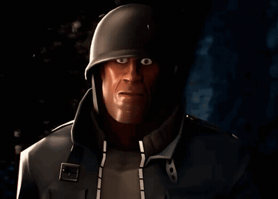 A Close Up Of A Cartoon Character Wearing A Helmet And Jacket GIF