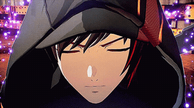 A Close Up Of A Cartoon Character Wearing A Hood GIF