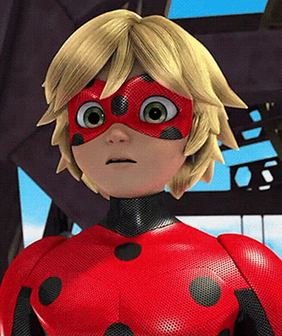 A Close Up Of A Cartoon Character Wearing A Red Costume GIF