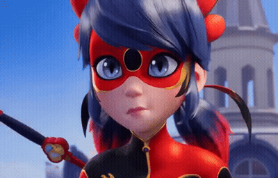 A Close Up Of A Cartoon Character Wearing A Red Mask Holding A Sword . GIF