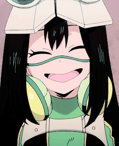 A Close Up Of A Cartoon Character Wearing Headphones And A Mask GIF