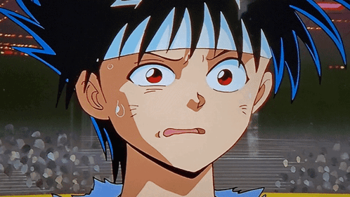 A Close Up Of A Cartoon Character With A Bandana Around His Head GIF