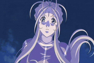 A Close Up Of A Cartoon Character With A Blue Background GIF
