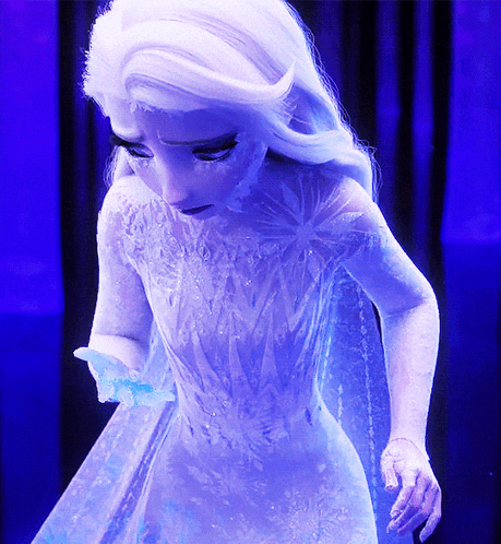 A Close Up Of A Cartoon Character With A Blue Background GIF