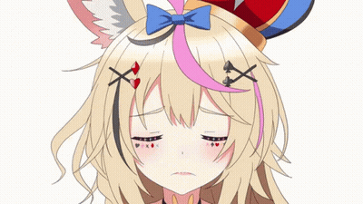 A Close Up Of A Cartoon Character With A Blue Bow On Her Head GIF