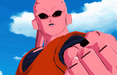 A Close Up Of A Cartoon Character With A Blue Sky Behind Him GIF