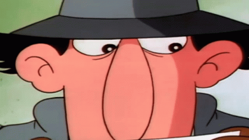 A Close Up Of A Cartoon Character With A Hat On GIF