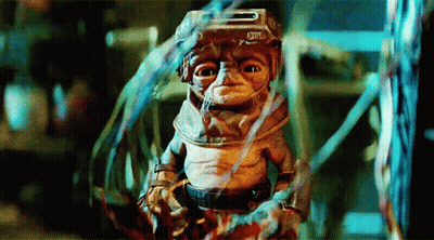 A Close Up Of A Cartoon Character With A Helmet That Says ' Elite ' On It GIF