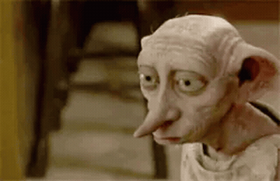 A Close Up Of A Cartoon Character With A Long Nose And Ears . GIF