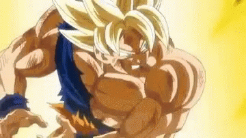 A Close Up Of A Cartoon Character With A Lot Of Muscles And Hair . GIF