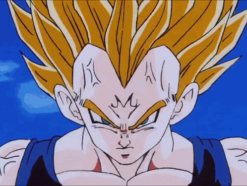 A Close Up Of A Cartoon Character With A M On His Forehead GIF