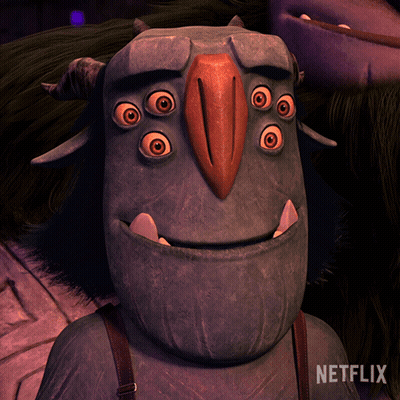A Close Up Of A Cartoon Character With A Netflix Logo In The Corner GIF
