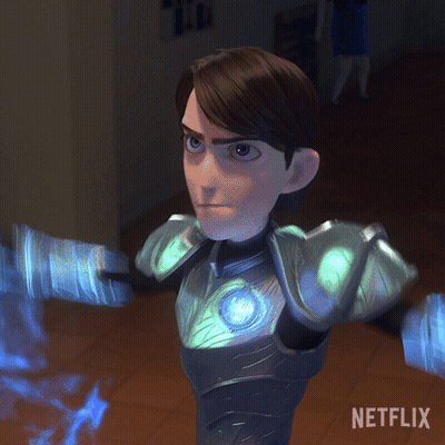 A Close Up Of A Cartoon Character With A Netflix Logo In The Corner GIF