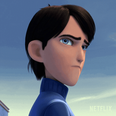 A Close Up Of A Cartoon Character With A Netflix Logo In The Corner GIF