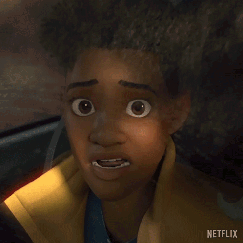 A Close Up Of A Cartoon Character With A Netflix Logo On The Bottom GIF