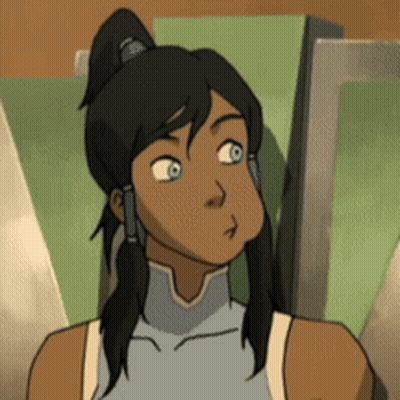 A Close Up Of A Cartoon Character With A Ponytail Making A Funny Face GIF
